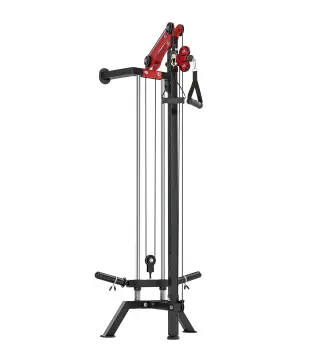 Máquina Polea Alta y Baja de Pared de Polea Ajustable en 16 Posiciones con Barra para Jalones para Casa en Gimnasio