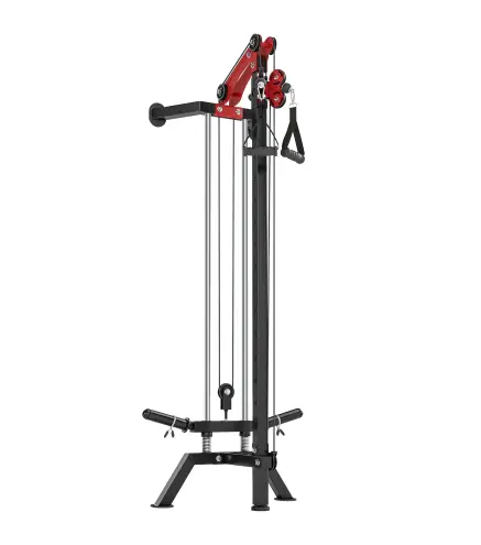 Máquina Polea Alta y Baja de Pared de Polea Ajustable en 16 Posiciones con Barra para Jalones para Casa en Gimnasio