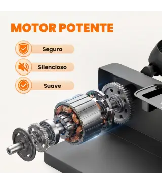 Mini Elíptica Eléctrica Bajo Escritorio con 12 Niveles Programas Automáticos Control Remoto y Pantalla LED Negro