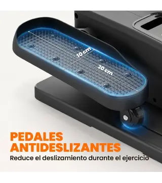 Mini Elíptica Eléctrica Bajo Escritorio con 12 Niveles Programas Automáticos Control Remoto y Pantalla LED Negro