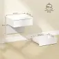 Juego de 2 Mesitas de Noche Flotantes con Cajón Montado en la Pared para Dormitorio 40x35x36,2 cm Blanco Brillo