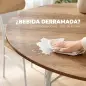 Juego de Mesa y 4 Sillas de Comedor Estilo Industrial Marco Metálico para Espacios Pequeños Salón Natural y Blanco