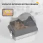Arenero para Gatos Cubierto con Bandeja de Acero Inoxidable Tapa Extraíble Bordes Altos Fácil de Limpiar Gris Oscuro Arenero para Gatos Cubierto con Bandeja de Acero Inoxidable Tapa Extraíble Bordes Altos Fácil de Limpiar Gris Oscuro