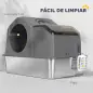 Arenero para Gatos Cubierto con Bandeja de Acero Inoxidable Tapa Extraíble Bordes Altos Fácil de Limpiar Gris Oscuro Arenero para Gatos Cubierto con Bandeja de Acero Inoxidable Tapa Extraíble Bordes Altos Fácil de Limpiar Gris Oscuro