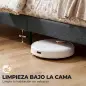 Cama 135x190 cm con Almacenaje Inferior Tapizada y Cabecero Acolchado con Orejas Gris