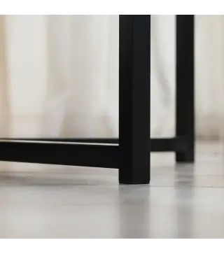 Mesa de Centro Mesa de Salón Redonda con Encimera Símil Mármol y Marco de Metal Estilo Moderno 80x80x45 cm Blanco