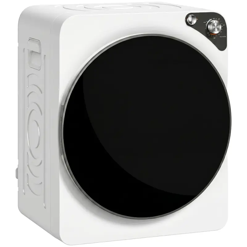 Secadora de Ropa Compacta 5 kg 1000W con 5 Modos de Secado Tambor de Acero Inoxidable Blanco