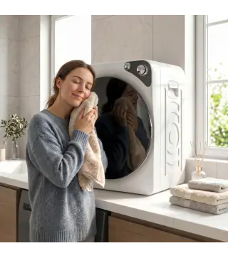 Secadora de Ropa Compacta 5 kg 1000W con 5 Modos de Secado Tambor de Acero Inoxidable Blanco