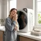 Secadora de Ropa Compacta 5 kg 1000W con 5 Modos de Secado Tambor de Acero Inoxidable Blanco