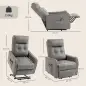 Sillón Relax Reclinable Eléctrico Levanta Personas de Cuero PU Control Remoto Asiento con Resorte Reposapiés Gris Sillón Relax Reclinable Eléctrico Levanta Personas de Cuero PU Control Remoto Asiento con Resorte Reposapiés Gris