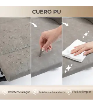 Sillón Relax Reclinable Eléctrico Levanta Personas de Cuero PU Control Remoto Asiento con Resorte Reposapiés Gris