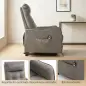 Sillón Relax Reclinable Eléctrico Levanta Personas de Cuero PU Control Remoto Asiento con Resorte Reposapiés Gris Sillón Relax Reclinable Eléctrico Levanta Personas de Cuero PU Control Remoto Asiento con Resorte Reposapiés Gris