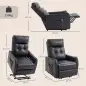 Sillón Relax Reclinable Eléctrico Levanta Personas de Cuero PU Control Remoto Asiento con Resorte Reposapiés Gris Sillón Relax Reclinable Eléctrico Levanta Personas de Cuero PU Control Remoto Asiento con Resorte Reposapiés Gris