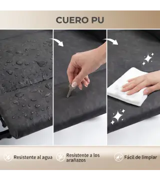 Sillón Relax Reclinable Eléctrico Levanta Personas de Cuero PU Control Remoto Asiento con Resorte Reposapiés Gris