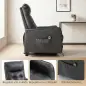 Sillón Relax Reclinable Eléctrico Levanta Personas de Cuero PU Control Remoto Asiento con Resorte Reposapiés Gris Sillón Relax Reclinable Eléctrico Levanta Personas de Cuero PU Control Remoto Asiento con Resorte Reposapiés Gris