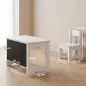 Mesa Infantil con Silla Tablero Reversible Mesa y Silla Infantil con Pizarra para Dibujo para Niños 3-6 Años Blanco