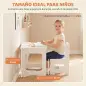 Mesa Infantil con Silla Tablero Reversible Mesa y Silla Infantil con Pizarra para Dibujo para Niños 3-6 Años Blanco