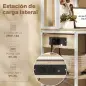 Estantería de Cocina Soporte de Microondas con Estantes y 6 Ganchos para Espacios Reducidos 80x40x181 cm Roble