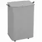 Cesto de Ropa Sucia con Tapa y Ruedas 50L Cesta de Ropa Sucia Plegable con Bolsa con Cordón Extraíble 40x30x65 cm Gris