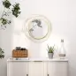 Espejo Decorativo de Pared Adorno de Pared Metálico Ø65 cm con Ganchos para Salón Dormitorio Pasillo Dorado Espejo Decorativo de Pared Adorno de Pared Metálico Ø65 cm con Ganchos para Salón Dormitorio Pasillo Dorado
