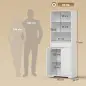 Armario Alto de Baño Columna de Baño Estrecha con 3 Estantes Abiertos Cajón Acanalado Estante Ajustable Blanco Armario Alto de Baño Columna de Baño Estrecha con 3 Estantes Abiertos Cajón Acanalado Estante Ajustable Blanco