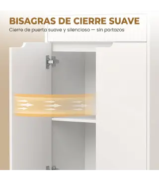 Armario Alto de Baño Columna de Baño Estrecha con 3 Estantes Abiertos Cajón Acanalado Estante Ajustable Blanco