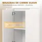 Armario Alto de Baño Columna de Baño Estrecha con 3 Estantes Abiertos Cajón Acanalado Estante Ajustable Blanco Armario Alto de Baño Columna de Baño Estrecha con 3 Estantes Abiertos Cajón Acanalado Estante Ajustable Blanco