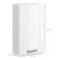 Mueble de Baño Colgar con Estante Ajustable para Cocina Lavadero Dormitorio Blanco Brillo
