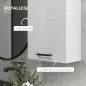Mueble de Baño Colgar con Estante Ajustable para Cocina Lavadero Dormitorio Blanco Brillo