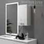 Mueble de Baño Colgar con Estante Ajustable para Cocina Lavadero Dormitorio Blanco Brillo