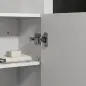 Mueble de Baño Colgar con Estante Ajustable para Cocina Lavadero Dormitorio Blanco Brillo
