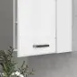 Mueble de Baño Colgar con Estante Ajustable para Cocina Lavadero Dormitorio Blanco Brillo