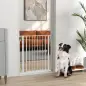 Barrera de Seguridad para Perros 75-85 cm para Puertas y Escaleras Apertura en Dos Sentidos Doble Bloqueo Blanco Barrera de Seguridad para Perros 75-85 cm para Puertas y Escaleras Apertura en Dos Sentidos Doble Bloqueo Blanco