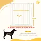 Barrera de Seguridad para Perros 75-85 cm para Puertas y Escaleras Apertura en Dos Sentidos Doble Bloqueo Blanco Barrera de Seguridad para Perros 75-85 cm para Puertas y Escaleras Apertura en Dos Sentidos Doble Bloqueo Blanco