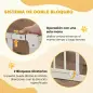 Barrera de Seguridad para Perros 75-85 cm para Puertas y Escaleras Apertura en Dos Sentidos Doble Bloqueo Blanco Barrera de Seguridad para Perros 75-85 cm para Puertas y Escaleras Apertura en Dos Sentidos Doble Bloqueo Blanco