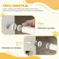 Barrera de Seguridad para Perros 75-85 cm para Puertas y Escaleras Apertura en Dos Sentidos Doble Bloqueo Blanco Barrera de Seguridad para Perros 75-85 cm para Puertas y Escaleras Apertura en Dos Sentidos Doble Bloqueo Blanco