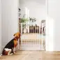 Barrera de Seguridad para Perros 75-85 cm para Puertas y Escaleras Apertura en Dos Sentidos Doble Bloqueo Blanco Barrera de Seguridad para Perros 75-85 cm para Puertas y Escaleras Apertura en Dos Sentidos Doble Bloqueo Blanco