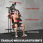 Máquina de Musculación con Polea Alta y Baja Prensa de Pecho y Piernas Compatible con Discos 25 y 50 mm (No Incluidos) Máquina de Musculación con Polea Alta y Baja Prensa de Pecho y Piernas Compatible con Discos 25 y 50 mm (No Incluidos)