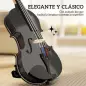 Violín 4/4 de Tamaño Completo de Madera con Estuche Arco Colofonia Afinadores Cuerdas y Soporte para Hombro Negro Violín 4/4 de Tamaño Completo de Madera con Estuche Arco Colofonia Afinadores Cuerdas y Soporte para Hombro Negro