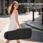 Violín 4/4 de Tamaño Completo de Madera con Estuche Arco Colofonia Afinadores Cuerdas y Soporte para Hombro Negro Violín 4/4 de Tamaño Completo de Madera con Estuche Arco Colofonia Afinadores Cuerdas y Soporte para Hombro Negro