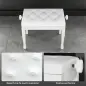 Banco de Piano Altura Ajustable Banqueta de Piano Asiento de Cuero Sintético Patas de Madera 64x35x55 cm Blanco Banco de Piano Altura Ajustable Banqueta de Piano Asiento de Cuero Sintético Patas de Madera 64x35x55 cm Blanco