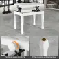 Banco de Piano Altura Ajustable Banqueta de Piano Asiento de Cuero Sintético Patas de Madera 64x35x55 cm Blanco Banco de Piano Altura Ajustable Banqueta de Piano Asiento de Cuero Sintético Patas de Madera 64x35x55 cm Blanco