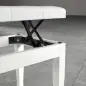 Banco de Piano Altura Ajustable Banqueta de Piano Asiento de Cuero Sintético Patas de Madera 64x35x55 cm Blanco Banco de Piano Altura Ajustable Banqueta de Piano Asiento de Cuero Sintético Patas de Madera 64x35x55 cm Blanco