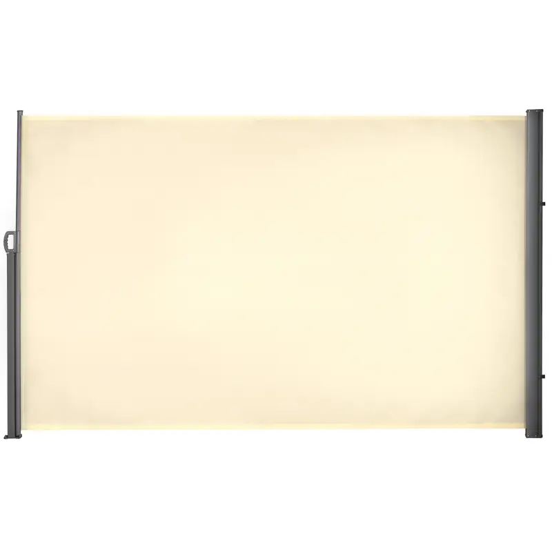 Toldo Lateral Retráctil 300x180cm Pantalla Enrollable Mampara de Privacidad y Protección Solar para Balcón Terraza Crema Toldo Lateral Retráctil 300x180cm Pantalla Enrollable Mampara de Privacidad y Protección Solar para Balcón Terraza Crema