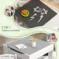 Juego de Mesa con Sillas para Niños 3 en 1 con Pizarra Cajones de Tela y Espacio de Almacenamiento Blanco y Gris Juego de Mesa con Sillas para Niños 3 en 1 con Pizarra Cajones de Tela y Espacio de Almacenamiento Blanco y Gris