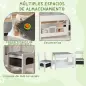 Juego de Mesa con Sillas para Niños 3 en 1 con Pizarra Cajones de Tela y Espacio de Almacenamiento Blanco y Gris Juego de Mesa con Sillas para Niños 3 en 1 con Pizarra Cajones de Tela y Espacio de Almacenamiento Blanco y Gris