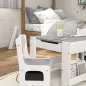 Juego de Mesa con Sillas para Niños 3 en 1 con Pizarra Cajones de Tela y Espacio de Almacenamiento Blanco y Gris Juego de Mesa con Sillas para Niños 3 en 1 con Pizarra Cajones de Tela y Espacio de Almacenamiento Blanco y Gris
