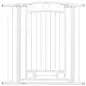 Puerta para Perros con Ancho Ajustable 76-104 cm Barrera de Seguridad para Perros con 2 Extensiones Blanco Puerta para Perros con Ancho Ajustable 76-104 cm Barrera de Seguridad para Perros con 2 Extensiones Blanco