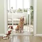 Puerta para Perros con Ancho Ajustable 76-104 cm Barrera de Seguridad para Perros con 2 Extensiones Blanco Puerta para Perros con Ancho Ajustable 76-104 cm Barrera de Seguridad para Perros con 2 Extensiones Blanco