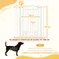 Puerta para Perros con Ancho Ajustable 76-104 cm Barrera de Seguridad para Perros con 2 Extensiones Blanco Puerta para Perros con Ancho Ajustable 76-104 cm Barrera de Seguridad para Perros con 2 Extensiones Blanco